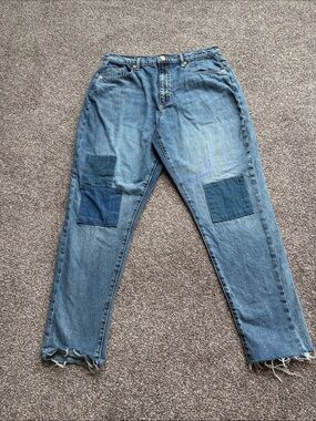 Universal Thread Women's Light Blue Patchwork Jeans